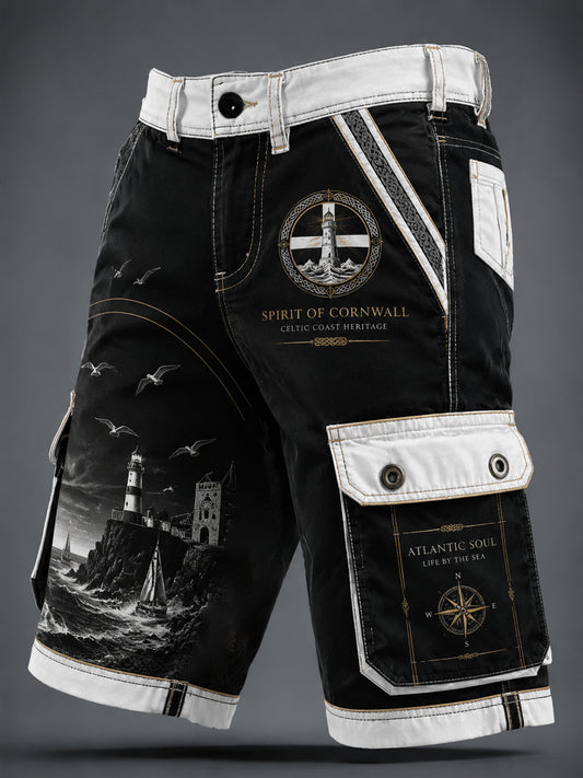 Men's Cornish Celtic-style printed shorts