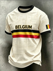 Men's Belgian Style Commemorative Casual T-shirt