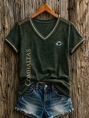 Women's Fleadh Cheoil na hÉireann Comhaltas Printed V-neck T-shirt