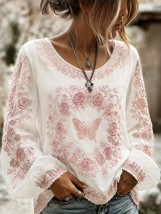Women's Rose Of Tralee Cotton-Linen Shirt