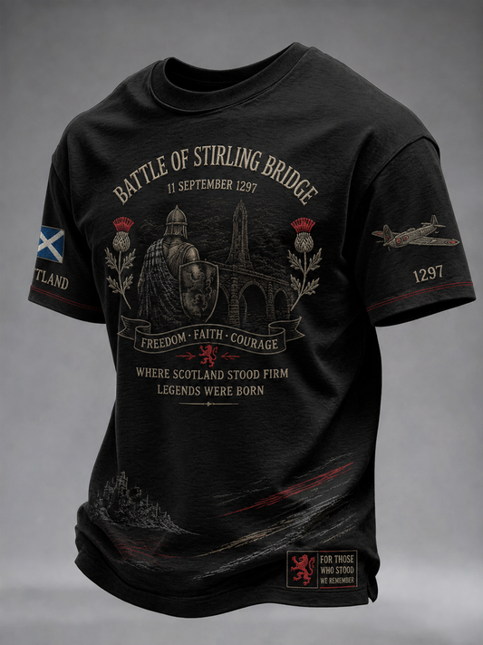 Men's Scottish veterans of the Battle of Stirling Bridge short sleeves t-shirt
