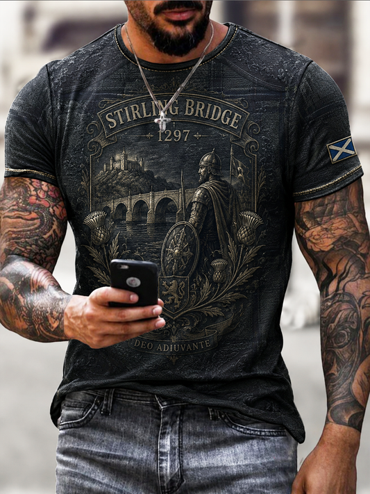 Men's Scottish veterans of the Battle of Stirling Bridge short sleeves t-shirt