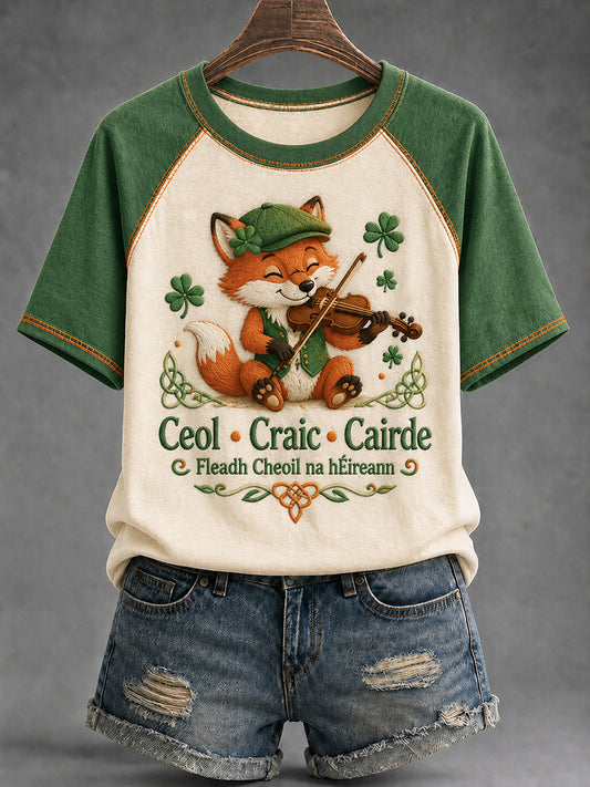 Women's Fleadh Cheoil na hÉireann Animal Graphic Raglan Tee
