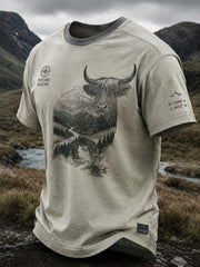 Men's Scottish Highland Cattle Printed T-shirt