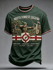 Men's Nottinghamshire Day Robin Hood Art Printed T-shirt