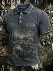 Men's Lockside Days British Canal Life Printed Shirt