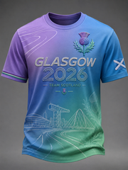 Men's Glasgow Commonwealth Games 2026 Printed short sleeves t-shirt