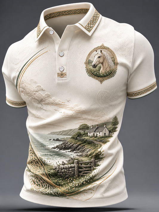Men's Ireland Culture Print Casual Top