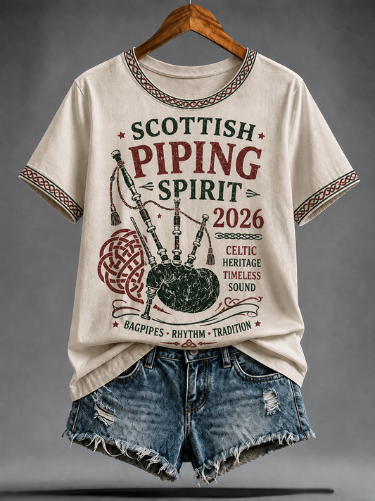 Women's Piping Live! 2026 short-sleeved T-shirt