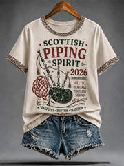 Women's Piping Live! 2026 short-sleeved T-shirt