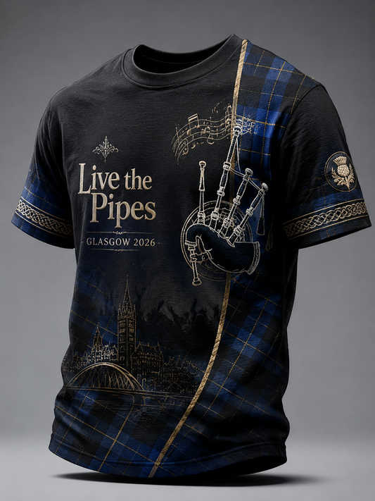 Men's Piping Live! 2026 short sleeves t-shirt