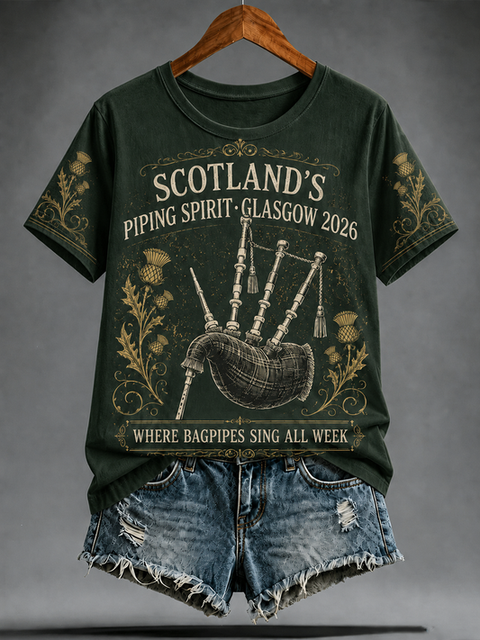 Women's Piping Live! 2026 short-sleeved T-shirt