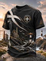 Men's Cornish Celtic-style Printed T-shirt