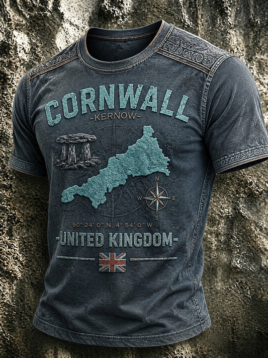 Men's Cornwall United Kingdom Printed T-shirt