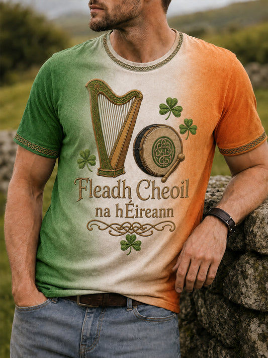 Men's Fleadh Cheoil na hÉireann Print Short Sleeves T-shirt