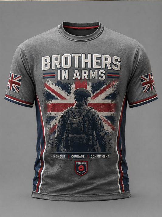 Men's BROTHERS IN ARMS Printed short sleeves t-shirt
