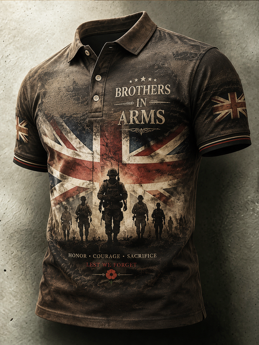 Men's BROTHERS IN ARMS Printed polo shirt