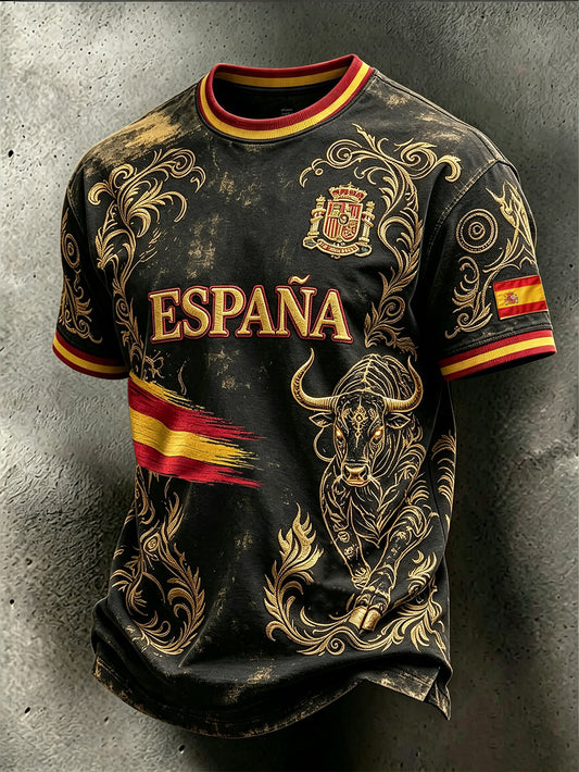 Men's 2026 España Football Fans Casual Short Sleeve T-Shirt