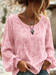 Women's Breast Cancer Cotton-Linen Shirt