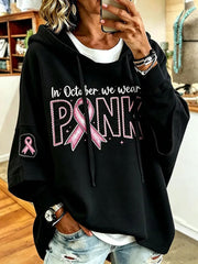 Women's In October We Wear Pink Regular Sweatshirt