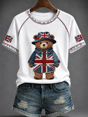Women's British Style Printed T-shirt