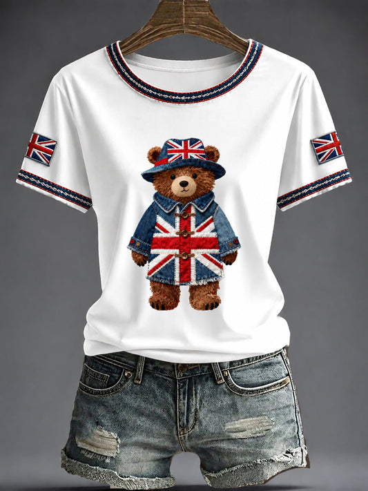 Women's British Style Printed T-shirt