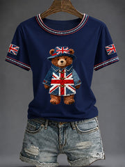 Women's British Style Printed T-shirt