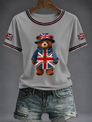 Women's British Style Printed T-shirt