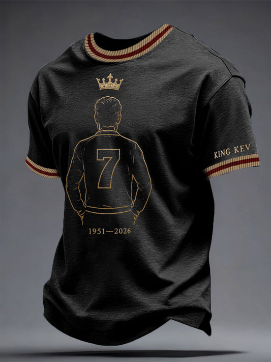 Men's Rip King Kev 7 England Football Lover Printed T-shirt