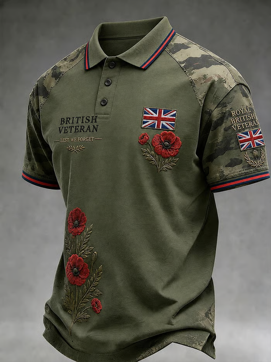 Men's British veteran polo shirt