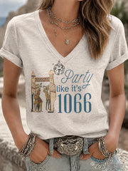 Women's Hastings Battle Medieval History Vintage Graphic T-shirt