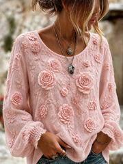 Women's Breast Cancer Cotton-Linen Shirt