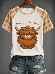 Women's Scottish Highland cattle Printed T-shirt