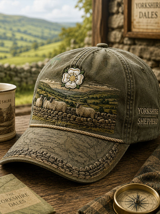 Unisex Yorkshire Pride White Roses Art Printed Hat