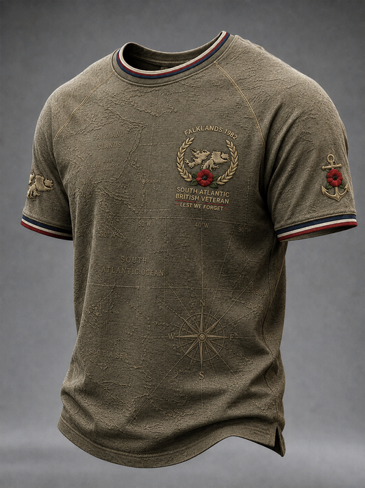 Men's Falklands War Veteran Printed short sleeve t-shirt