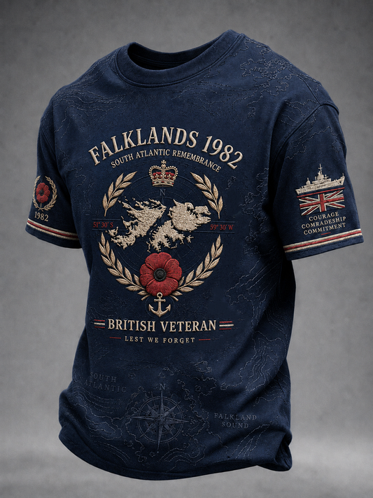 Men's Falklands War Veteran Printed short sleeves t-shirt