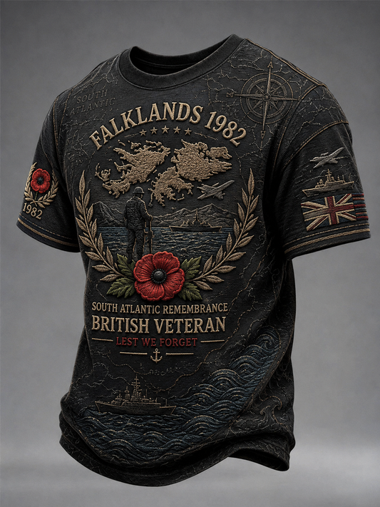 Men's Falklands War Veteran Printed short sleeves t-shirt