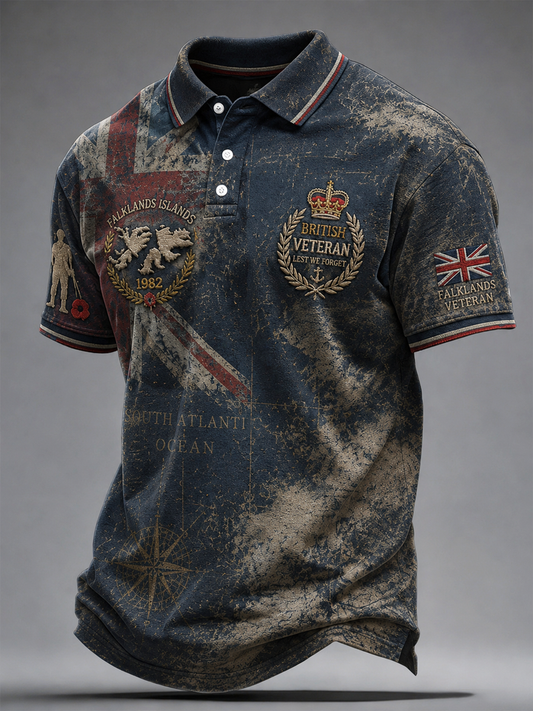 Men's Falklands War Veteran Printed polo shirt