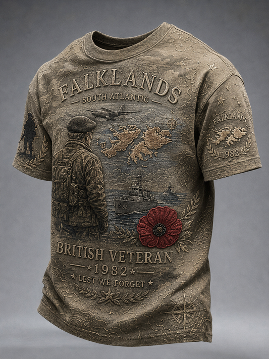 Men's Falklands War Veteran Printed short sleeves t-shirt