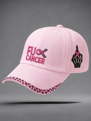 “Fuck Cancer”Pink Ribbon Breast Cancer Awareness Unisex  Hat