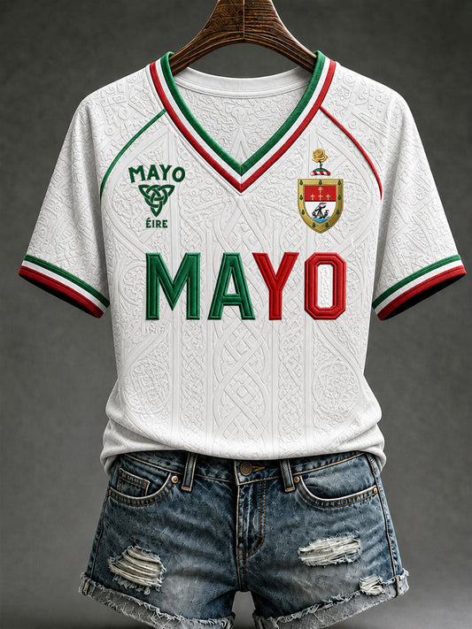 Women's Mayo V-neck Off-shoulder T-shirt