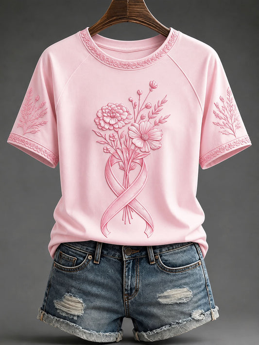 Women's Breast Cancer Prevention and Awareness Casual T-shirt