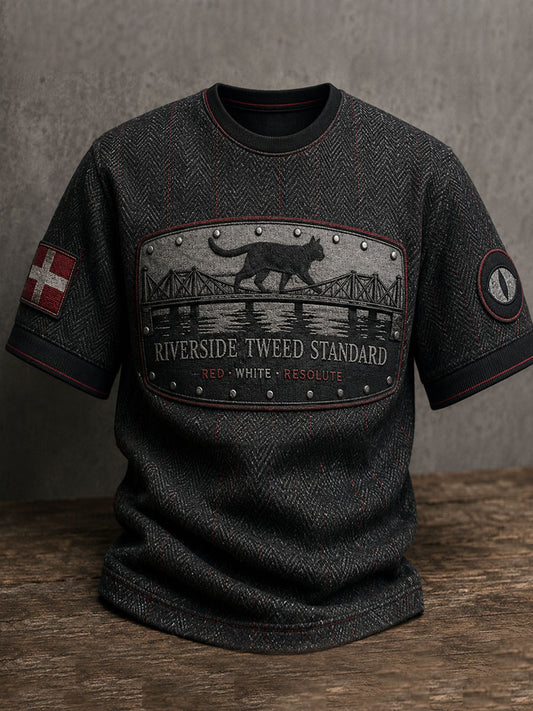 Men's Sunderland Football Lover Black Cats Art Printed T-shirt