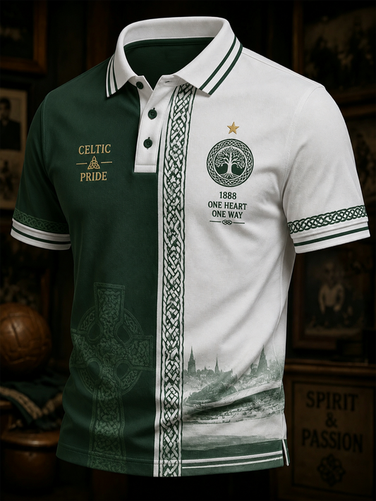 Men's Celtic Football Club Lover Printed polo shirt