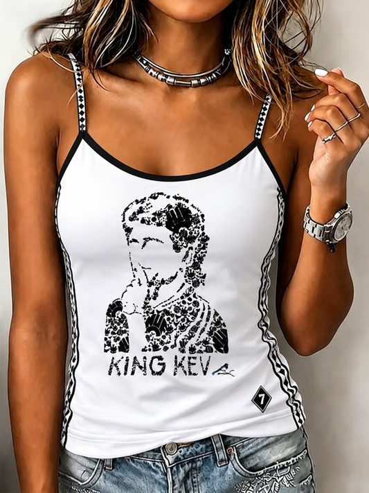 Women's Rip King Kev 7 England Football Lover Printed Vests