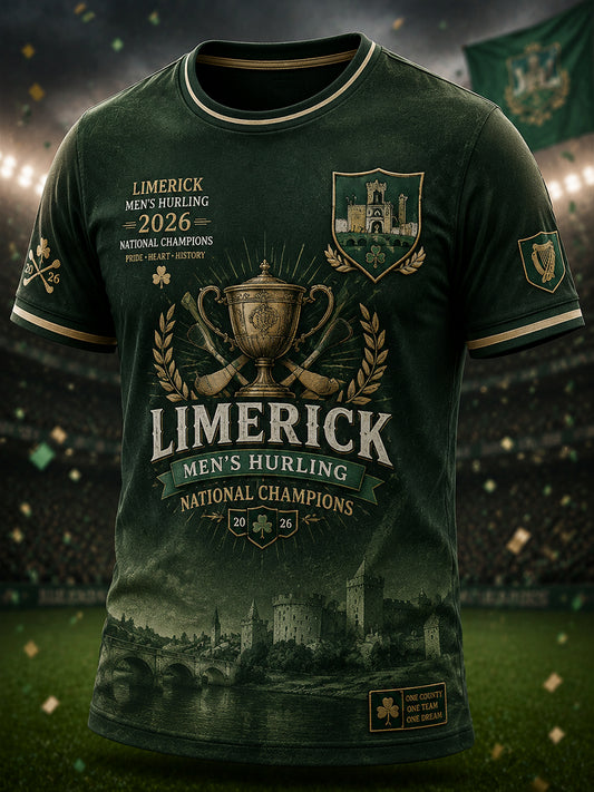 Men's Limerick Hurling Printed T-shirt