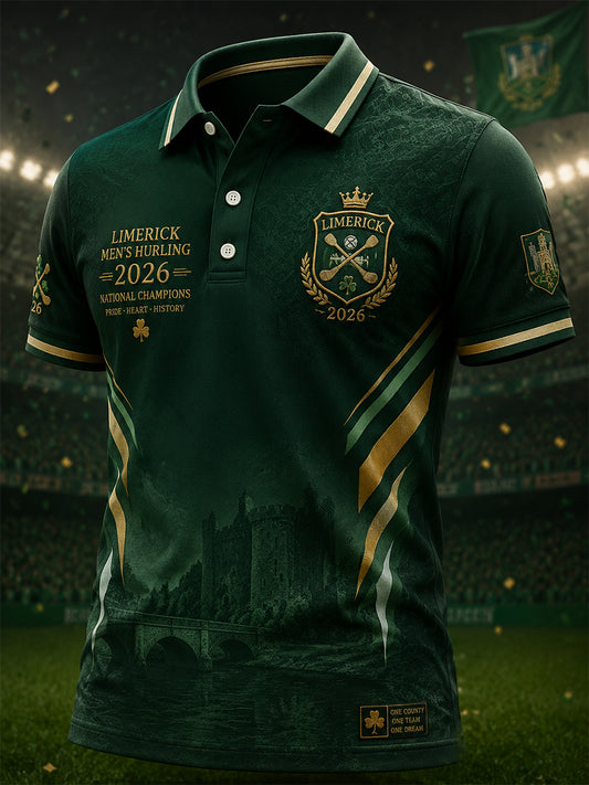Men's Limerick Hurling Print Casual Top