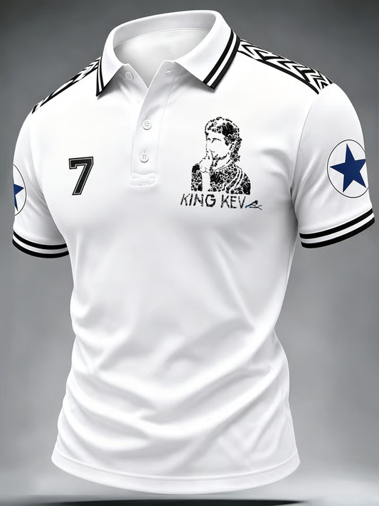 Men's Rip King Kev 7 England Football Lover Printed polo shirt