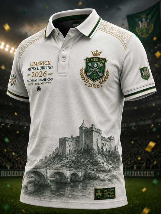 Men's Limerick Hurling Print Casual Top