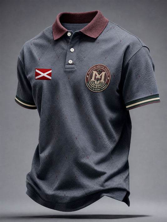 Men's Edinburgh Football Lover Art Printed Casual Tops